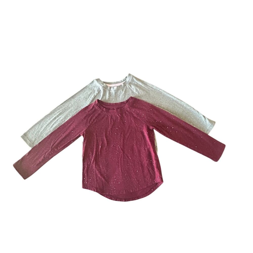 Bundle of two Cat & Jack glitter Long sleeve shirt size 4T & 5T top